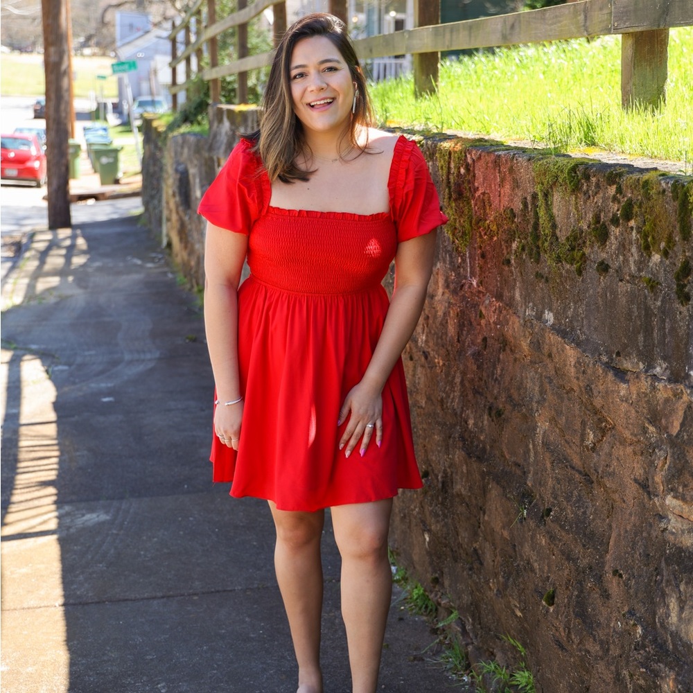 Red Mini Dress w/ Open Back